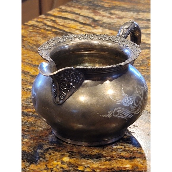 ATQ.1898-1924 Van Bergh S.P. Co., Rochester, N. Y.Quadruple Plate Teapot Set#468 - Picture 6 of 11